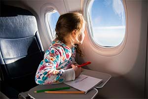 Child in airplane