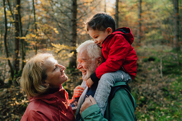 Grandparents with grandchild