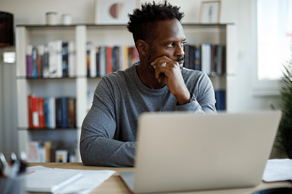 Man on computer