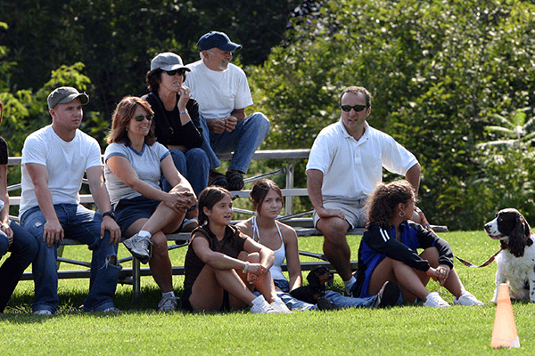 Group of fans at a ball game