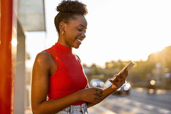 Woman on phone