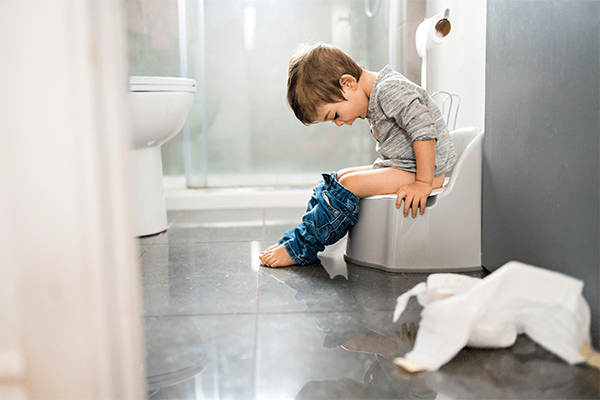 Toddler being potty trained