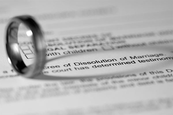 Dissolution of marriage document