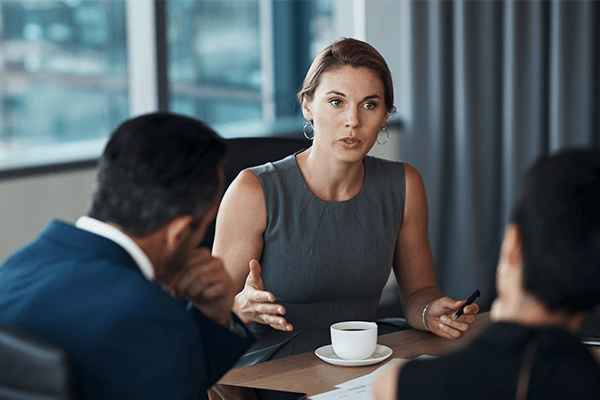Woman in a meeting