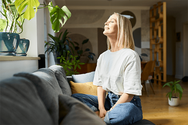 Woman meditating